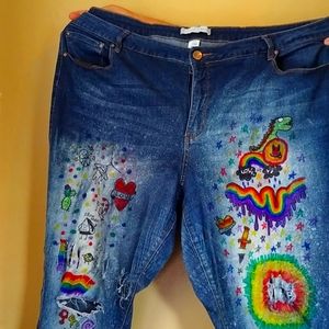 Denim Jeans w/ drawings